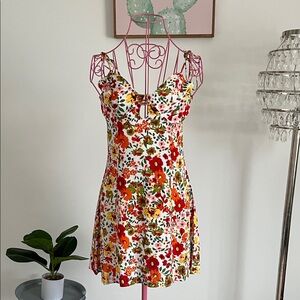 Floral Mini Dress - Multicolor